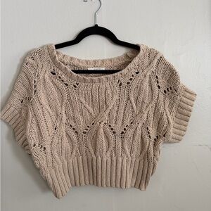 Together Cable Knit Beige Sweater